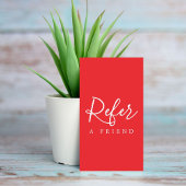 Carte de référence simple et élégante rouge blanc