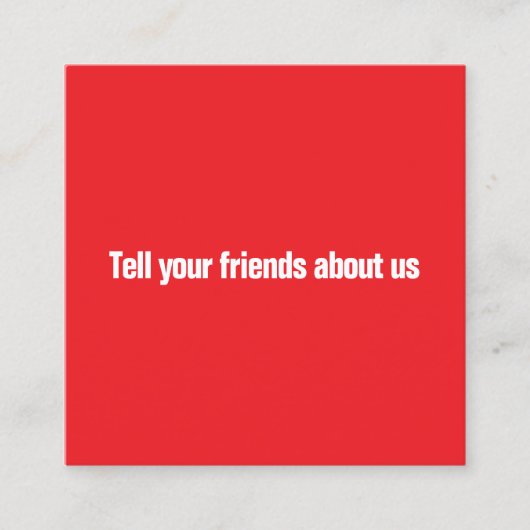 Carte de référence simple et élégante rouge et bla (Devant)