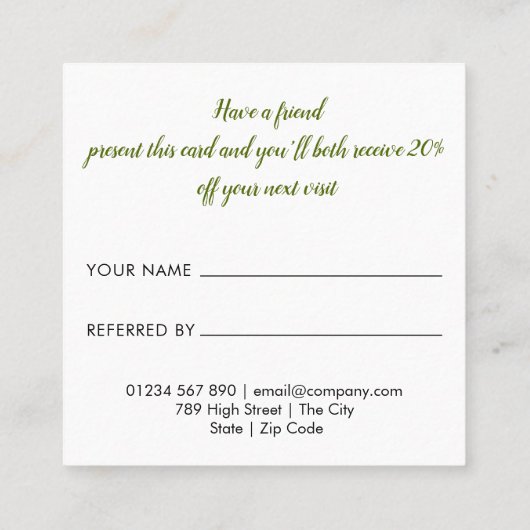 Carte de référence simple moderne Citrus Lemons Gr (Dos)