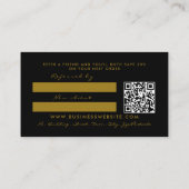 Carte de référence simple pour effet noir et or (Dos)