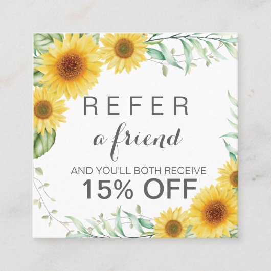 Carte de référence Sunflower (Devant)