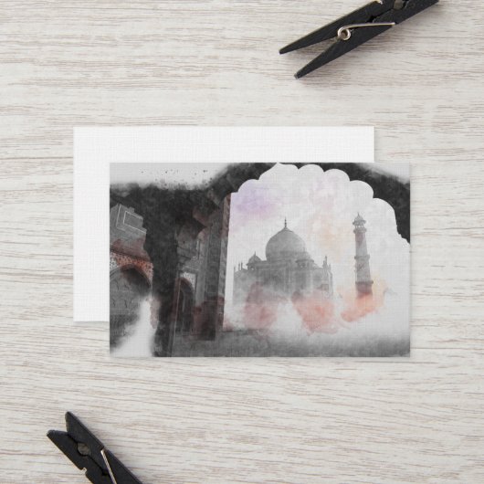 Carte de référence Taj Mahal - Voyage en Inde Vint (Devant/Arrière en situation)