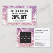 Carte de référence Tropical Purple/Pink Parties sc (Devant / Derrière)