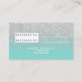 Carte de référence typographie argent parties scin (Dos)