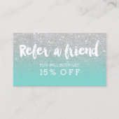 Carte de référence typographie argent parties scin (Devant)