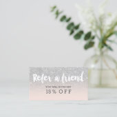 Carte de référence typographie moderne blush argen (Debout devant)