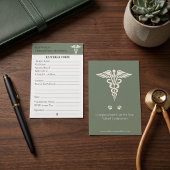 Carte de référence vétérinaire personnalisée DVM C