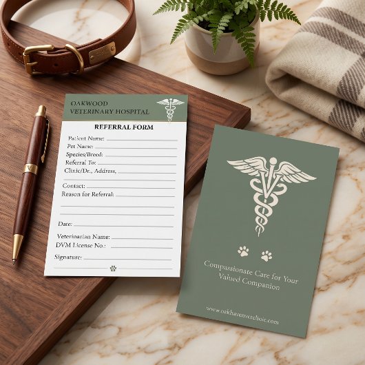 Carte de référence vétérinaire personnalisée DVM C
