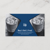 Carte De Référencement Acheter 1 Obtenir 1 Gratuit Bleu Blanc Noir Récomp (Devant)