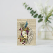 Carte De Référencement affiche d'anatomie du cerveau floral médical (Debout devant)