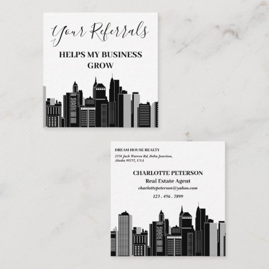 Carte De Référencement Agriculture de l'agent immobilier (Devant / Derrière)