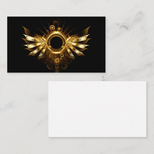 Carte De Référencement Ailes de Steampunk (Devant / Derrière)