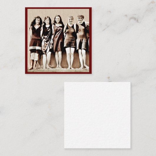 Carte De Référencement Amis en costumes de bain (Devant / Derrière)