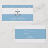 Carte De Référencement Ancre Diamant Bleu & Blanc Moderne Référer un ami (Devant / Derrière)