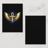 Carte De Référencement Ankh or avec ailes (Devant / Derrière)