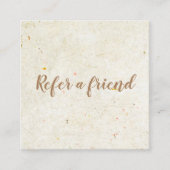 Carte De Référencement Antique Rustique Bohème Élégant Script (Devant)