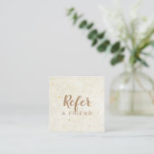 Carte De Référencement Antique Rustique Or Script (Debout devant)