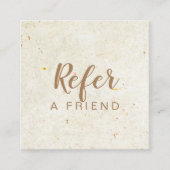 Carte De Référencement Antique Rustique Or Script (Devant)
