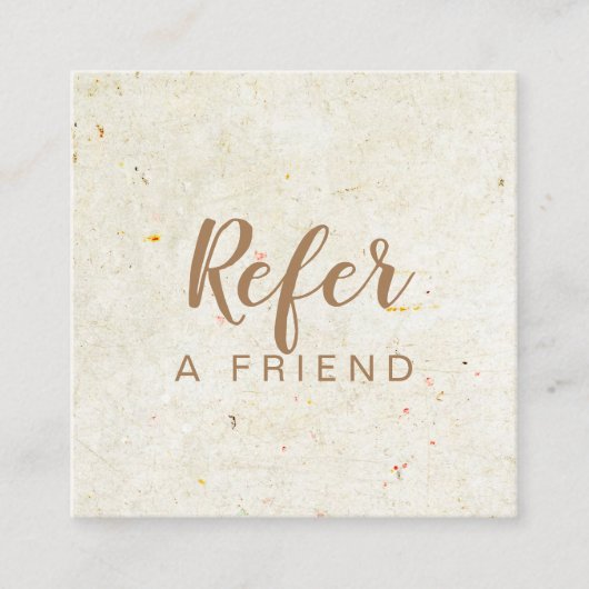 Carte De Référencement Antique Rustique Or Script (Devant)
