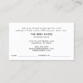 Carte De Référencement Apiculteur de miel doré moderne et élégant (Dos)