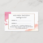 Carte De Référencement Aquarelle créative (Dos)