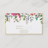 Carte De Référencement Aquarelle Floral Fleurs Moderne Parrainer un ami (Dos)