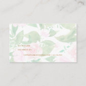 Carte De Référencement Aquarelle jolie rose Floral (Dos)