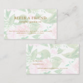 Carte De Référencement Aquarelle jolie rose Floral (Devant / Derrière)