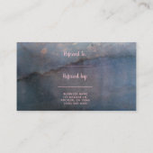 Carte De Référencement Aquarelle moderne bleu & or Rose aiguiller un ami (Dos)