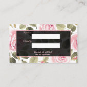 Carte De Référencement Aquarelle moderne Floral Rose Gold Maquillage Arti (Dos)