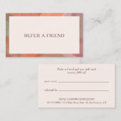 Carte De Référencement Aquarelle neutre Bordure moderne (Devant / Derrière)