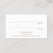 Carte De Référencement Aquarelle rose Abstrait - Référentiel client (Dos)