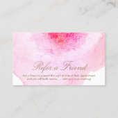 Carte De Référencement Aquarelle rose Abstrait - Référentiel client (Devant)