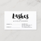 Carte De Référencement Aquarelles roses en gras Extensions de trait Référ (Dos)