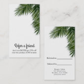 Carte De Référencement Arbre de palmier tropicale Élégant recommander un  (Devant / Derrière)