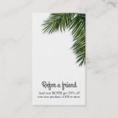 Carte De Référencement Arbre de palmier tropicale Élégant recommander un  (Devant)