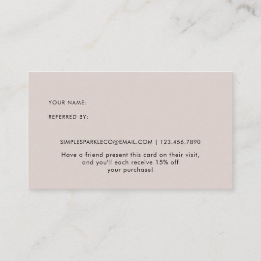 Carte De Référencement Arches modernes référez un ami (Dos)