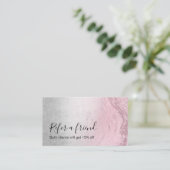 Carte De Référencement Artiste de maquillage de parties scintillant d'or (Debout devant)