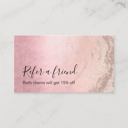 Carte De Référencement Artiste de maquillage de parties scintillant rose (Devant)