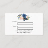 Carte De Référencement Artiste maquillage bleu-bleu-bleu Aquarelle (Dos)