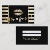 Carte de référencement| Artiste maquillage des lèv (Devant / Derrière)