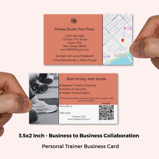 Carte De Référencement B2B Services QR Code brûlé orange noir