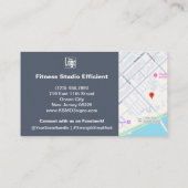 Carte De Référencement B2B Services QR Code gris blanc (Dos)