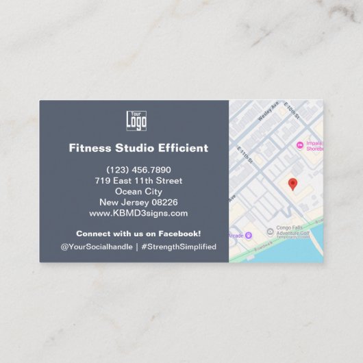 Carte De Référencement B2B Services QR Code gris blanc (Dos)