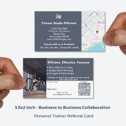 Carte De Référencement B2B Services QR Code gris blanc