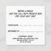 Carte De Référencement Bande dessinée amusante discours bulle (Dos)