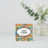 Carte De Référencement Bande dessinée amusante discours bulle (Debout devant)