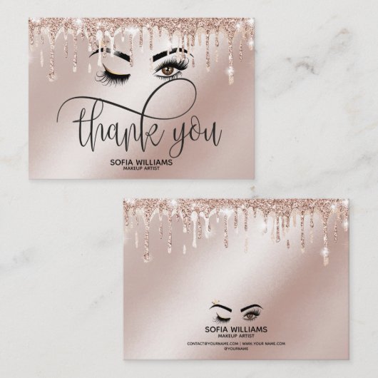 Carte De Référencement Beau oeil Brown Wink avec Gold Crown (Devant / Derrière)