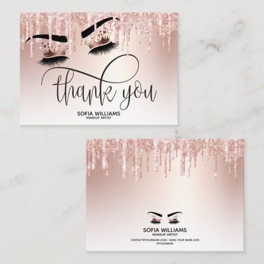 Carte De Référencement Beau oeil Brown Wink avec Gold Crown (Devant / Derrière)