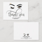 Carte De Référencement Beau oeil Brown Wink avec Gold Crown (Devant / Derrière)